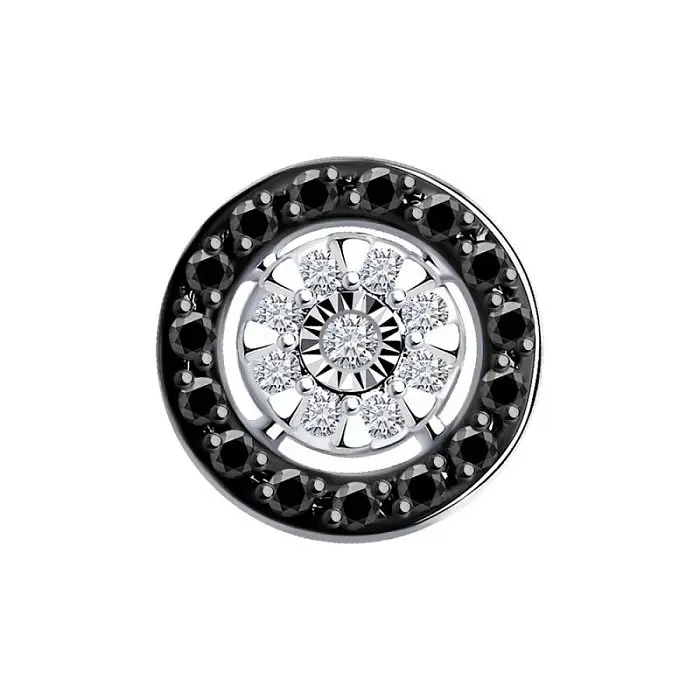 Подвеска бегунок из белого золота