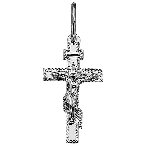Подвеска крест из серебра