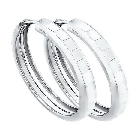 Серьги конго из серебра