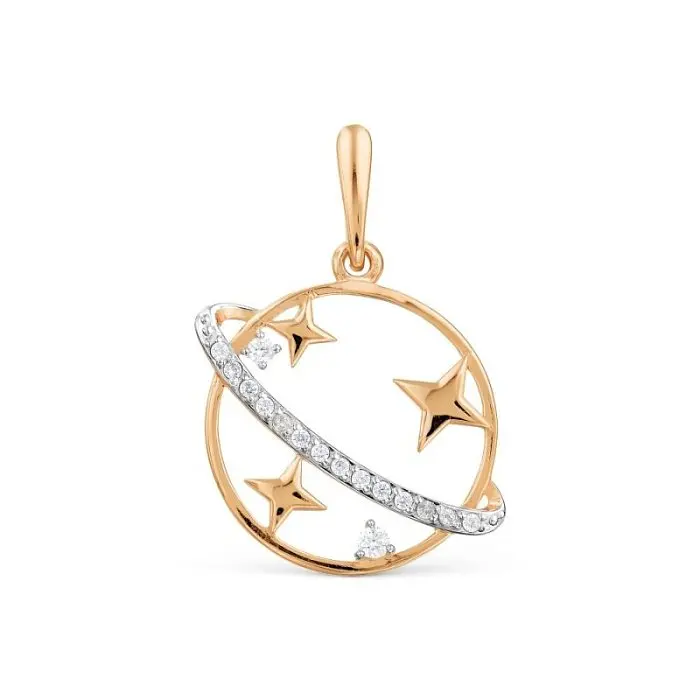 Подвеска декоративная из красного золота