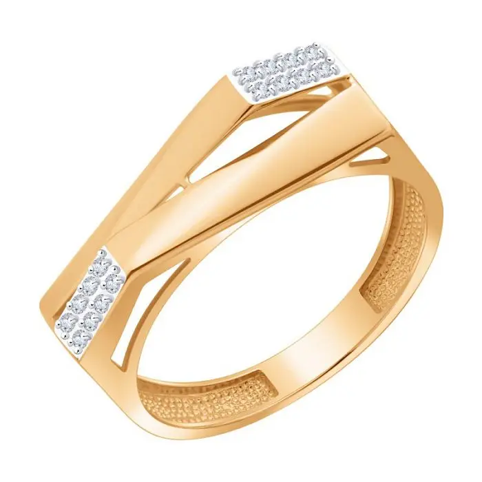 Кольцо декоративное из красного золота