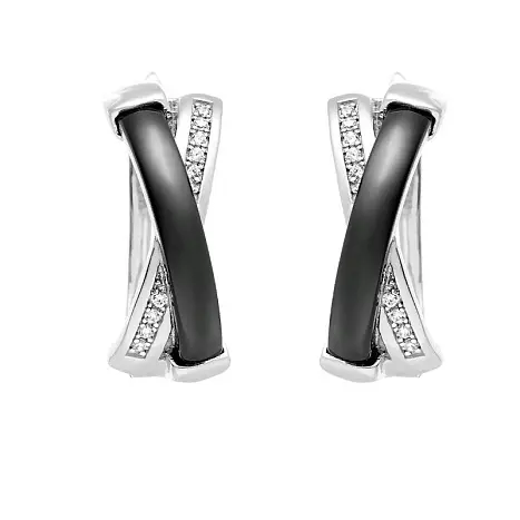 Серьги с английским замком из серебра