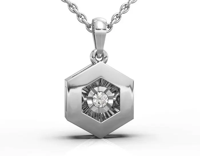 Подвеска декоративная из белого золота