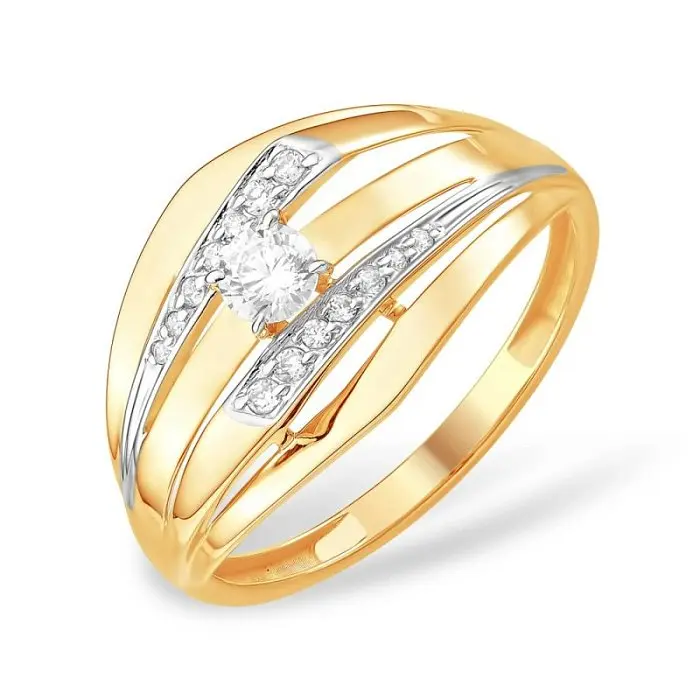 Кольцо декоративное из красного золота