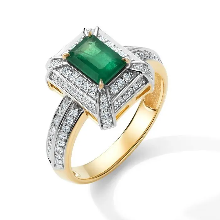 Кольцо декоративное из комбинированного золота