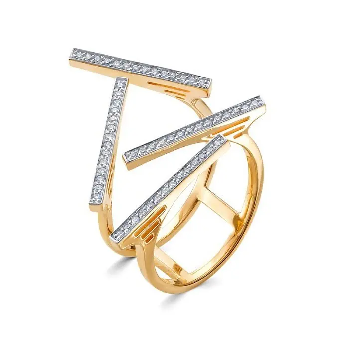 Кольцо декоративное из красного золота