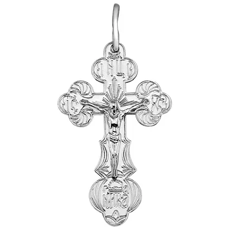 Подвеска крест из серебра