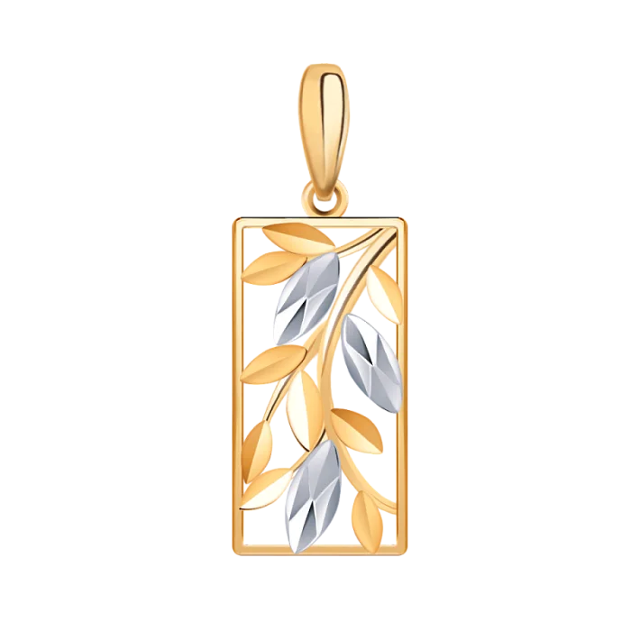 Подвеска декоративная из комбинированного золота