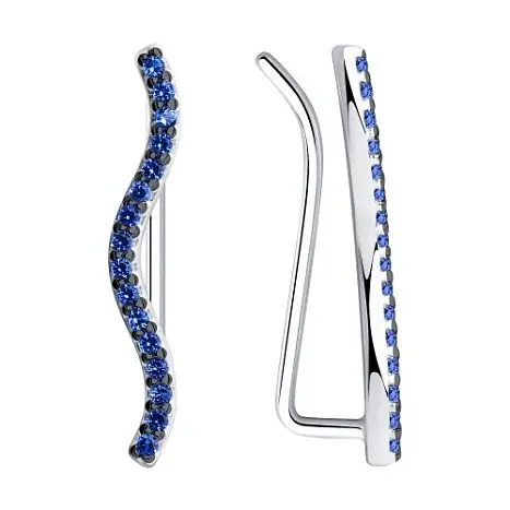 Серьги зажимы из серебра