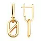 Серьги подвесные из красного золота