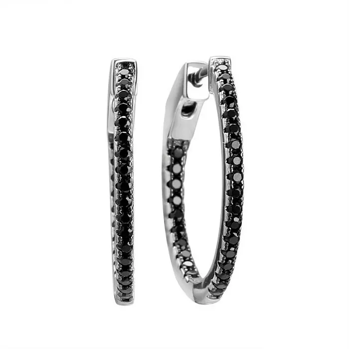 Серьги конго из серебра