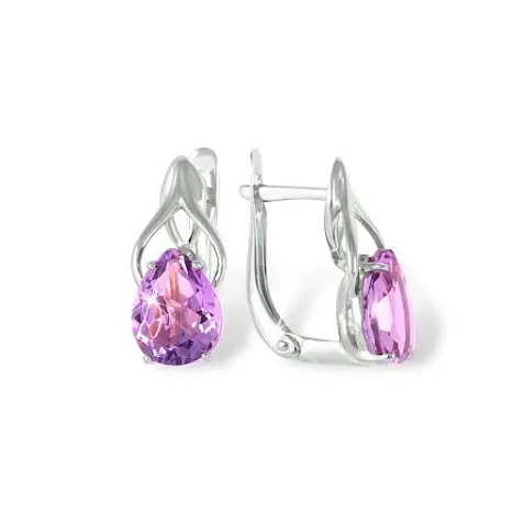 Серьги с английским замком из серебра