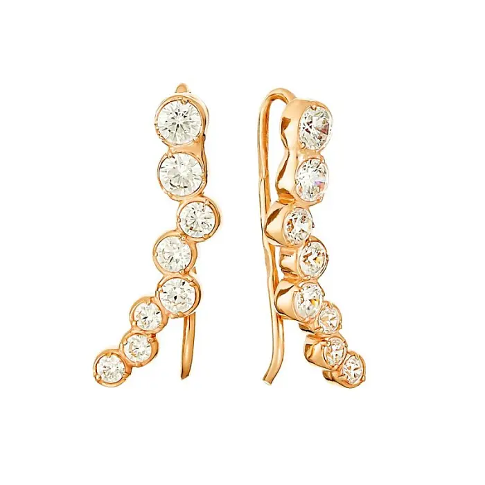 Серьги зажимы из позолоты