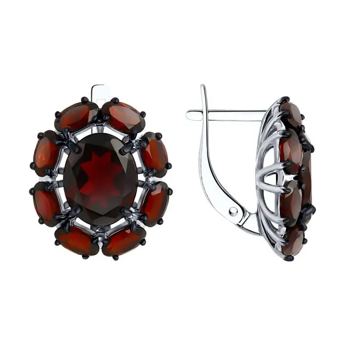 Серьги с английским замком из серебра