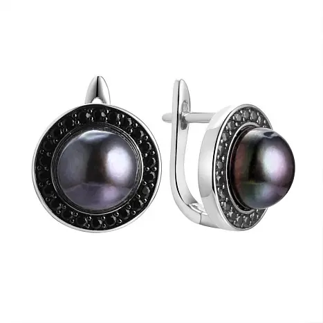 Серьги с английским замком из серебра