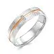 Кольцо обручальное из комбинированного золота