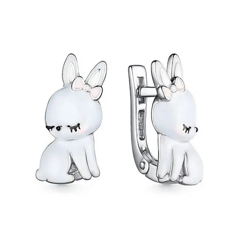 Серьги детские из серебра