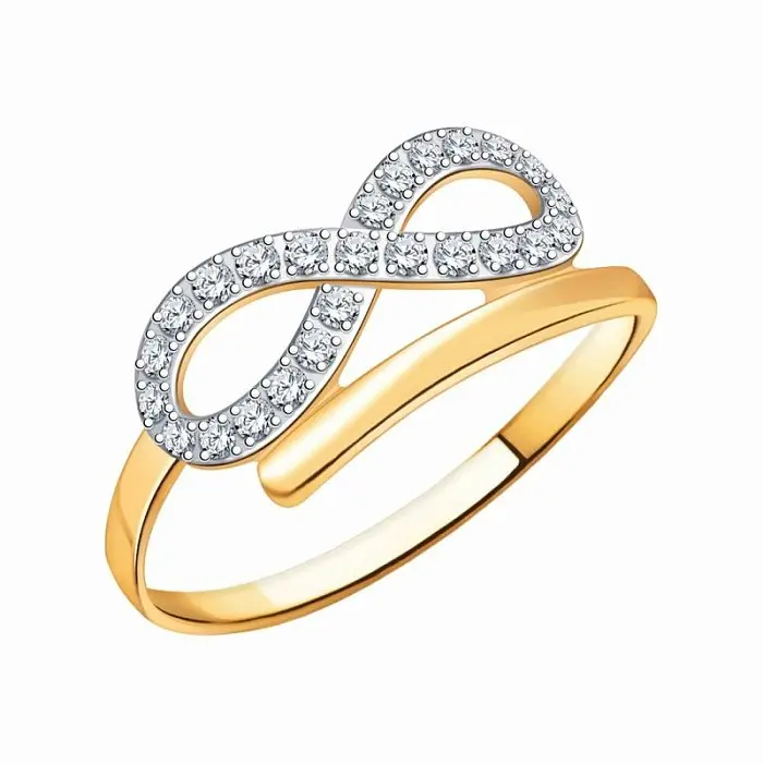 Кольцо декоративное из красного золота