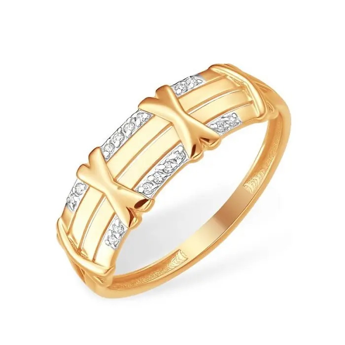 Кольцо декоративное из красного золота