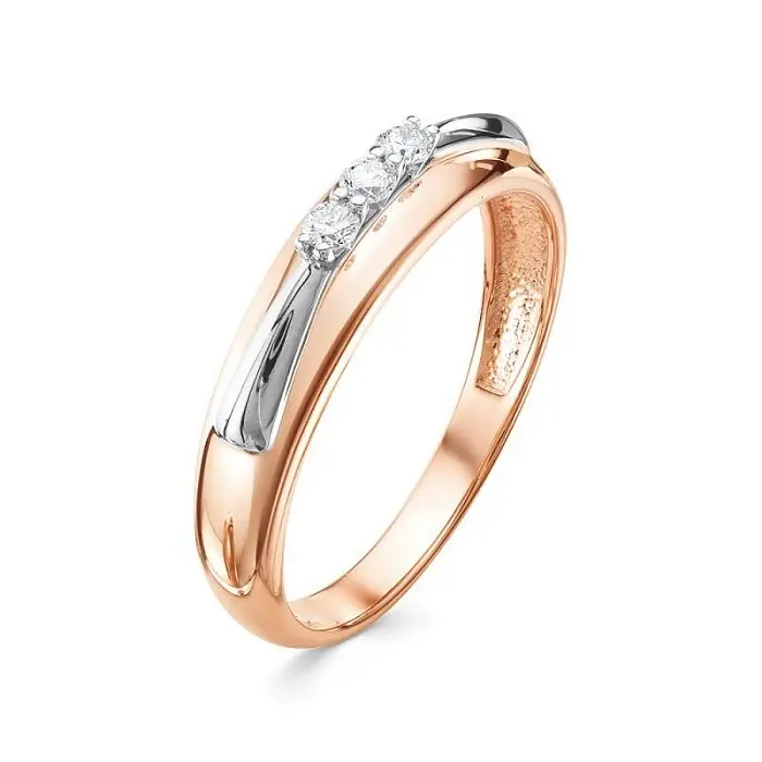 Кольцо декоративное из красного золота