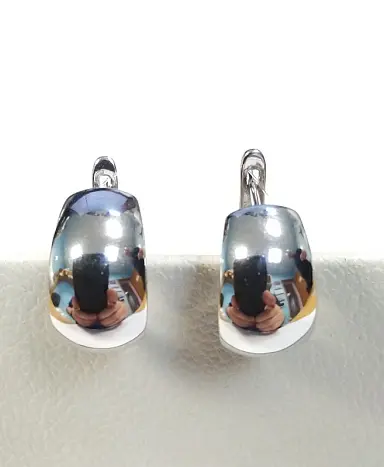 Серьги с английским замком из серебра