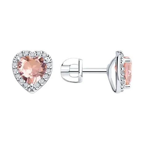 Серьги пуссеты из серебра