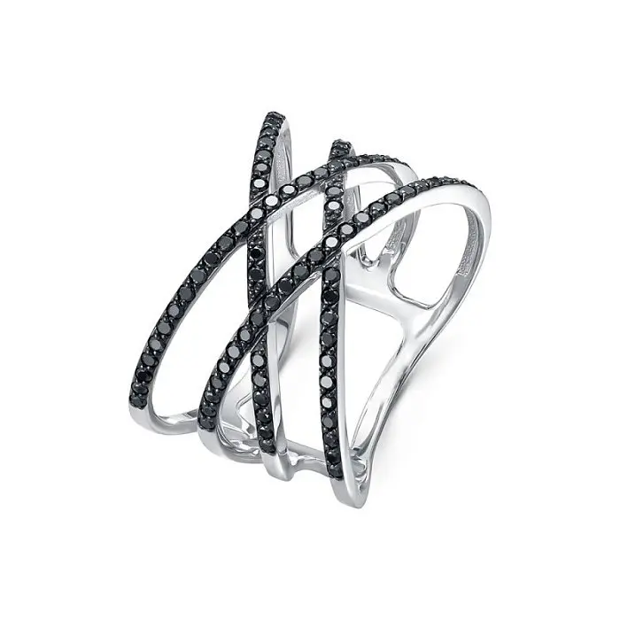 Кольцо декоративное из белого золота