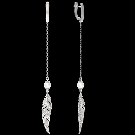 Серьги подвесные из серебра