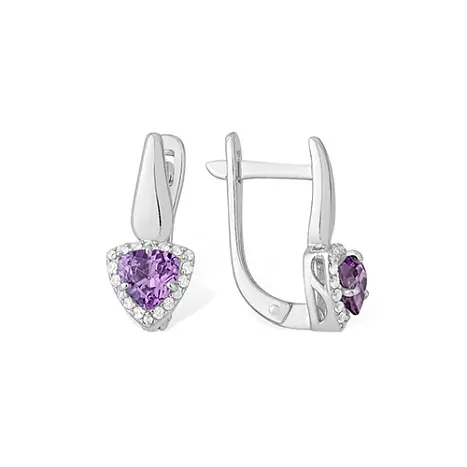 Серьги с английским замком из серебра