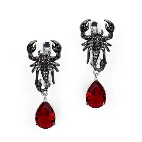 Серьги подвесные из серебра