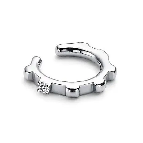 Серьги каффы из серебра