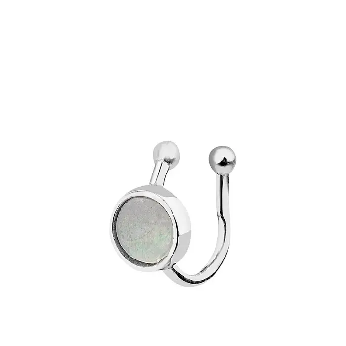 Серьги каффы из серебра