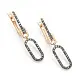 Серьги подвесные из красного золота