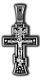Подвеска крест из серебра
