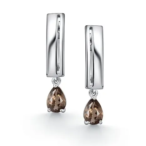 Серьги подвесные из серебра