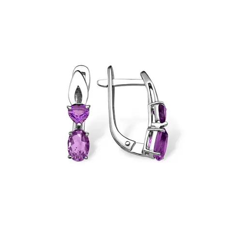Серьги с английским замком из серебра