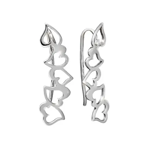 Серьги зажимы из серебра