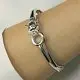 Браслет жесткий из серебра