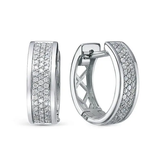 Серьги с английским замком из красного золота