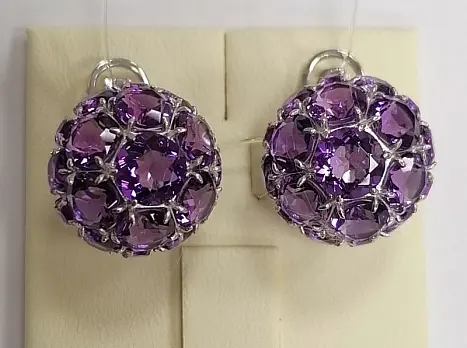 Серьги с английским замком из серебра