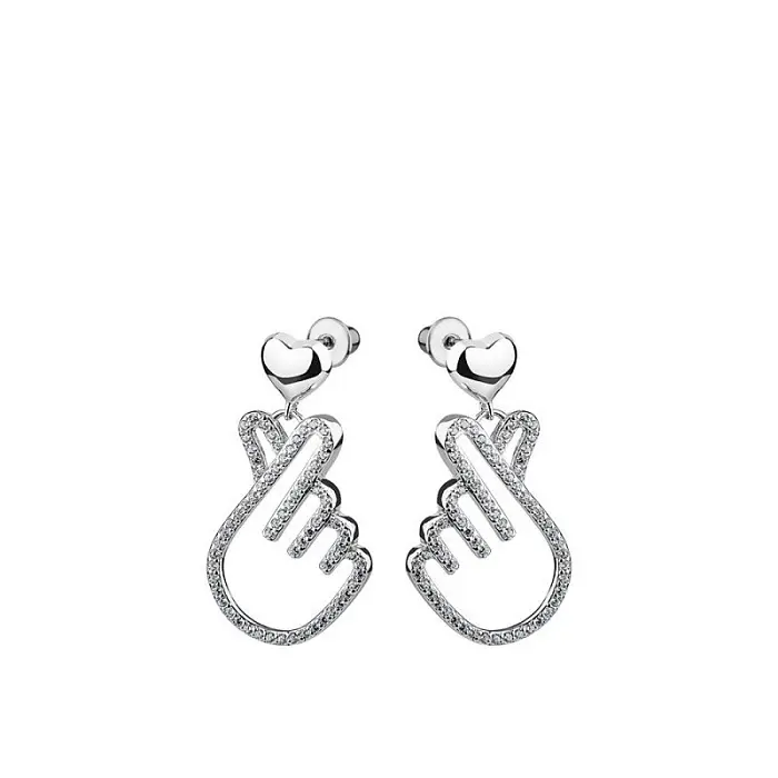 Серьги подвесные из серебра