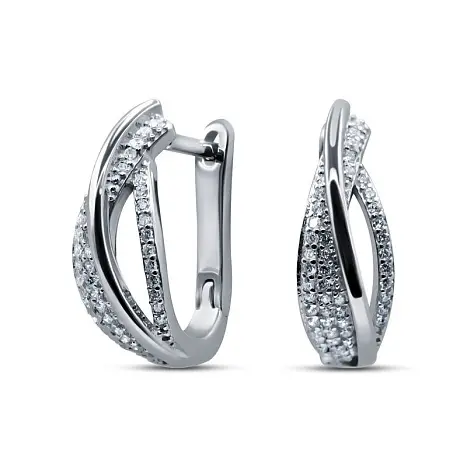 Серьги с английским замком из серебра