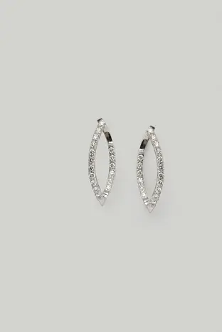 Серьги с английским замком из белого золота