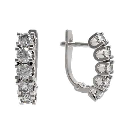 Серьги с английским замком из серебра