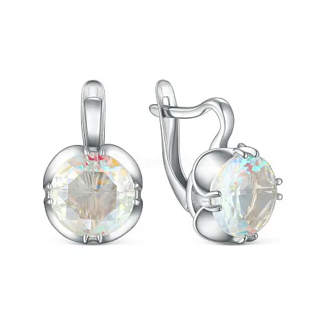 Серьги с английским замком из серебра