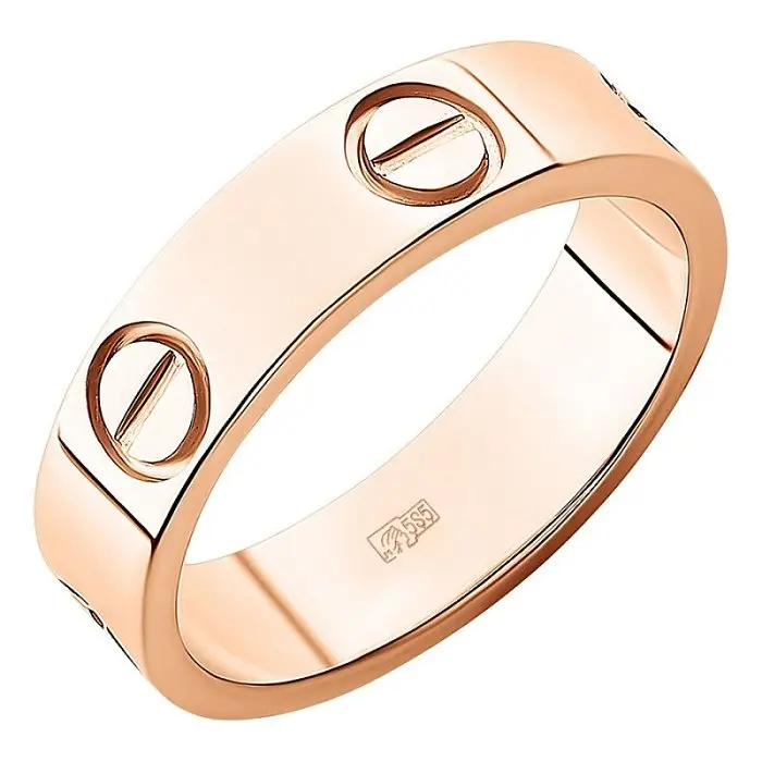 Кольцо декоративное из красного золота