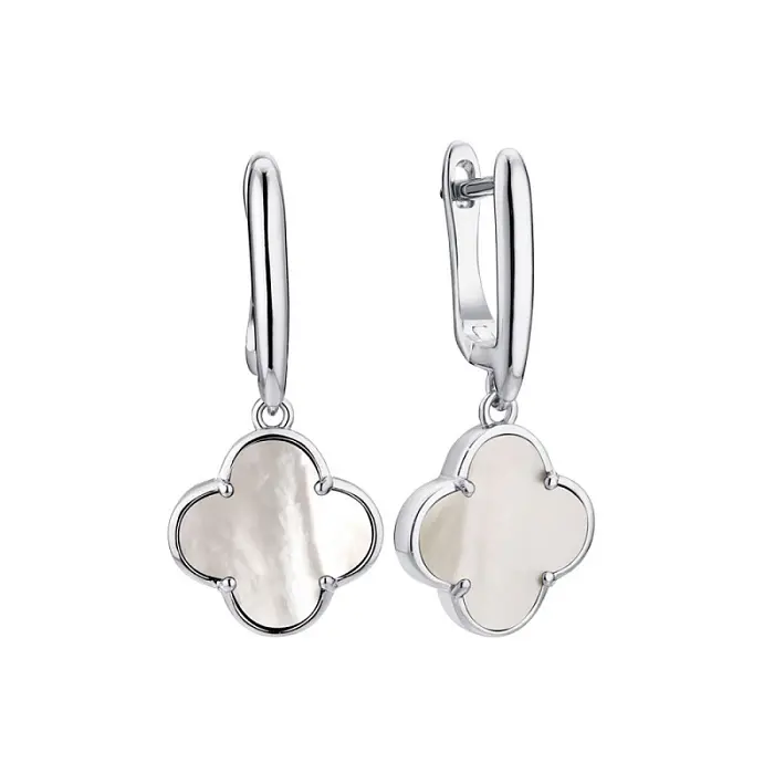 Серьги подвесные из серебра