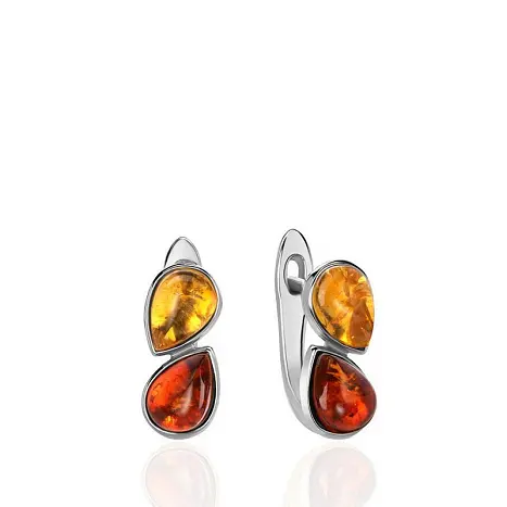 Серьги с английским замком из серебра