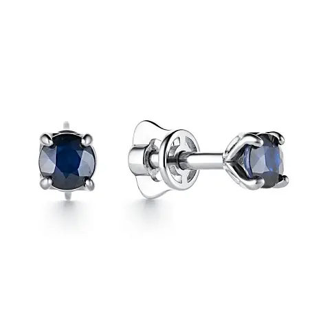 Серьги пуссеты из серебра