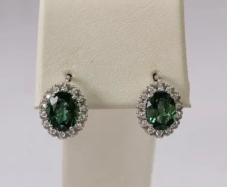 Серьги с английским замком из серебра